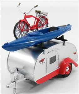 TRAILER - TEARDROP WITH BICYCLE AND KAYAK BOAT ROULOTTE 1960