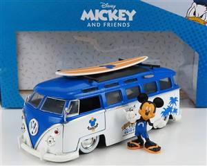 VOLKSWAGEN - T1 SAMBA MINIBUS 1962 - WITH TOPOLINO MICKEY MOUSE FIGURE - WALT DISNEY