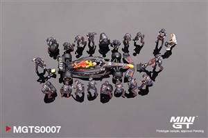  1/64 Oracle Red Bull Racing RB18 Max Verstappen 2022 Abu Dhabi GP Pit Crew Set -Limited Edition 5000 Sets 