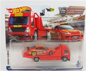  HOT WHEELS - NISSAN - AERO LIFT RAMP TRUCK CAR TRANSPORTER + SILVIA (S15) HKS RACE 1999