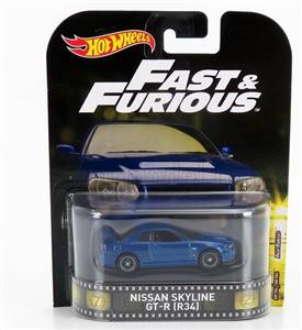  HOT WHEELS - NISSAN - BRIAN'S SKYLINE GT-R (R34) 2007 - PAUL WALKER - FAST & FURIOUS 7
