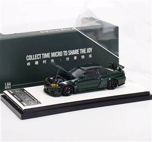  1/64 Nissan GTR R34 Dark Green - Time Micro
