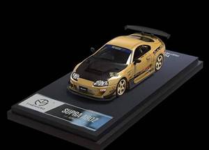 TIME MICRO 1/64 Toyota Supra A80Z GOLD with carbon bonnet
