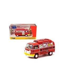 Schuco X Tarmac Works 1/64 Volkswagen Type II (T2) Bus - Hello Kitty