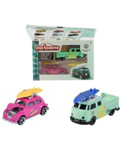 Majorette 1:64 Volkswagen The Originals- Twin Set Adventure VW T1 + Beetle