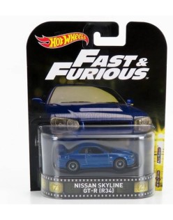 HOT WHEELS - NISSAN - BRIAN'S SKYLINE GT-R (R34) 2007 - PAUL WALKER - FAST & FURIOUS 7