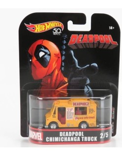 HOT WHEELS - CHEVROLET - P30 VAN FOOD TRUCK DEADPOOL WITH FIGURE 2016
