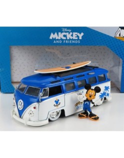 JADA - VOLKSWAGEN - T1 SAMBA MINIBUS 1962 - WITH TOPOLINO MICKEY MOUSE FIGURE - WALT DISNEY