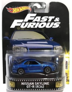 Fast and the Furious Blue Nissan Skyline GT-R R34