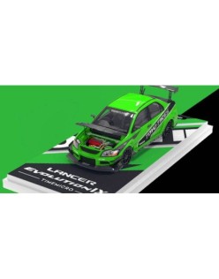 1/64 Mitsubishi Lancer Evo 9th Gen. TOYO TIRES GREEN with Figure - TIME MICRO