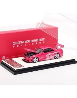 1/64 Nissan GTR R34 Pink Cartoon - Time Micro