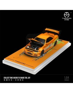 1/64 Nissan GTR R34 Fast Furious Orange - Time Micro