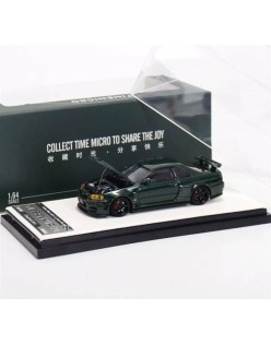 1/64 Nissan GTR R34 Dark Green - Time Micro