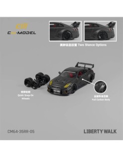 CM Model 1:64 LB-Silhouette Works GT Nissan 35GT-RR Carbon Dark Gray