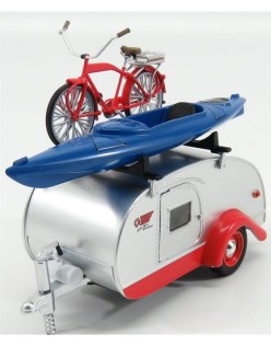TRAILER - TEARDROP WITH BICYCLE AND KAYAK BOAT ROULOTTE 1960